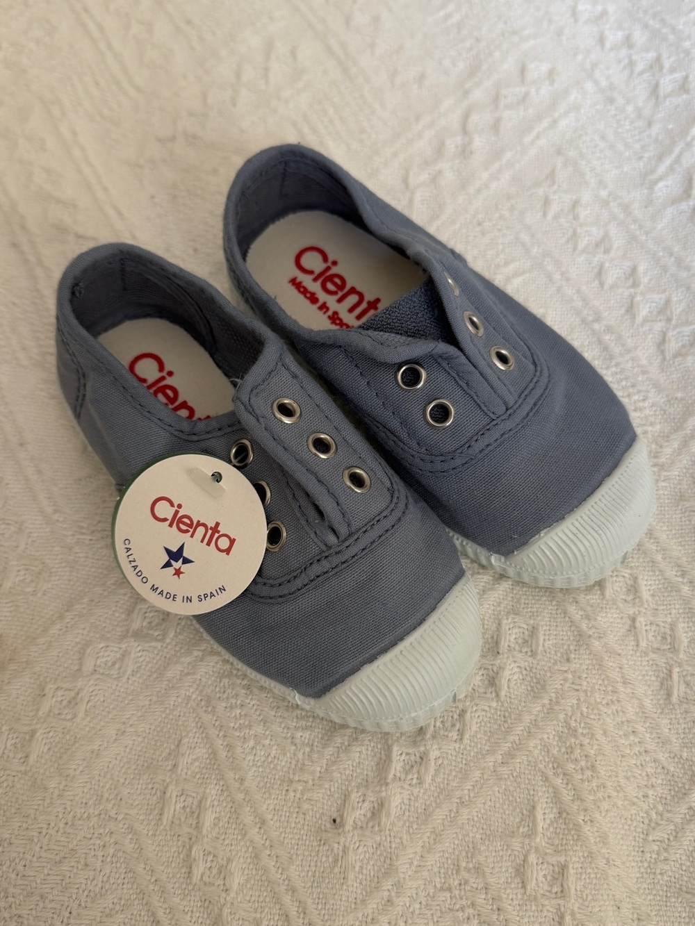 NWT Cienta Toddler Slip-On Canvas Shoes - Slate Blue